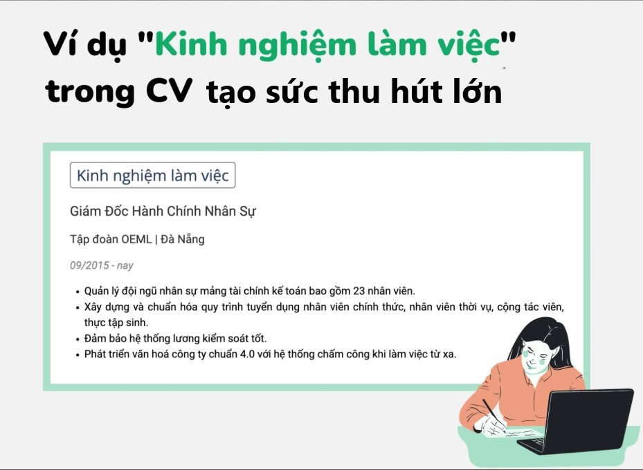 Nghệ thuật trình bày phần kinh nghiệm trong CV ứng viên