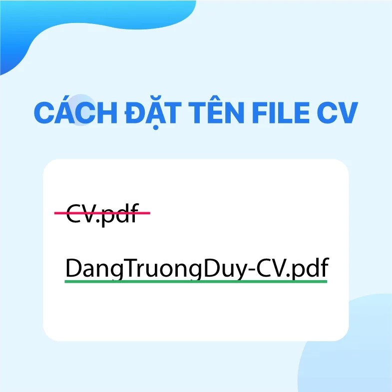 Những sai lầm khi đặt tên file CV