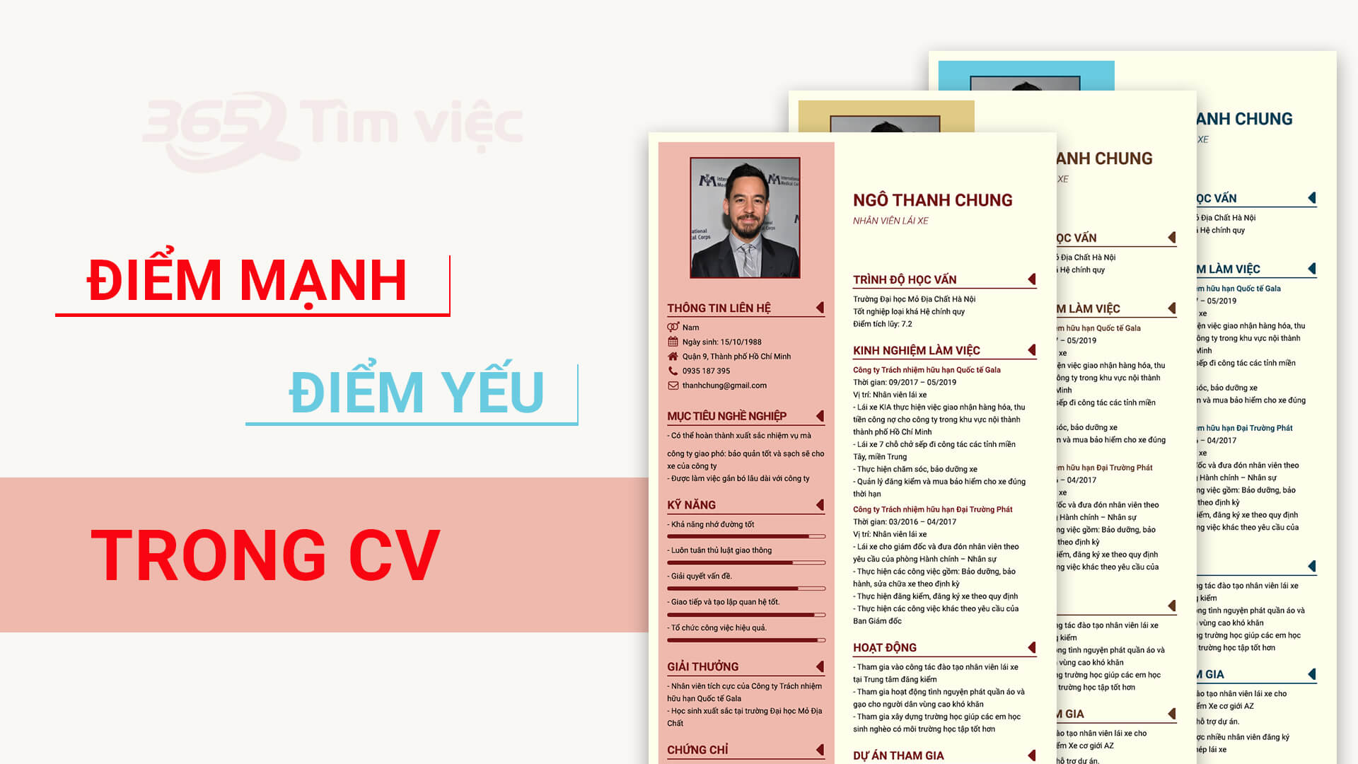 Các điểm mạnh, điểm yếu của bản thân cũng rất quan trọng trong CV