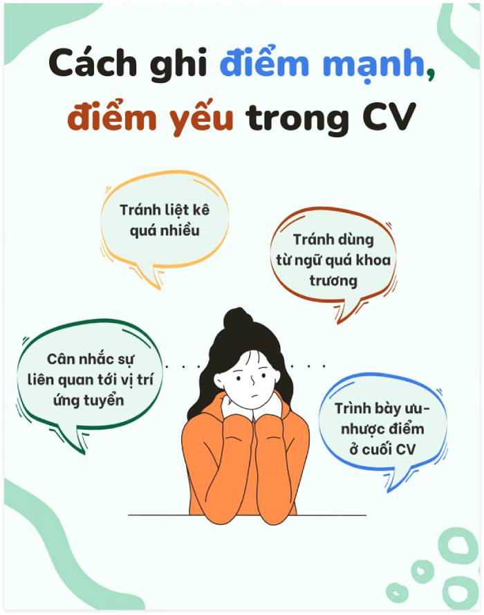 Cách thể hiện ưu điểm và hạn chế cá nhân một cách khéo léo trong CV