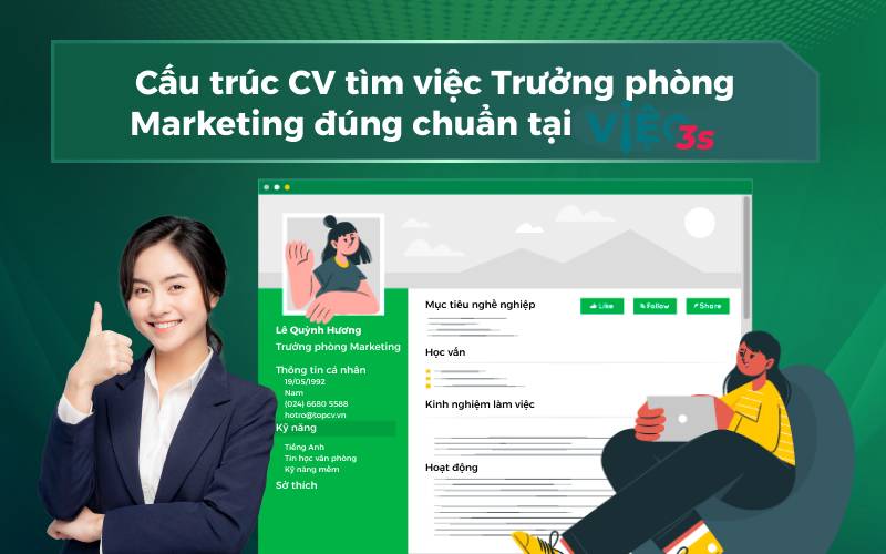 Cách sắp xếp nội dung CV Trưởng phòng Marketing đúng quy cách