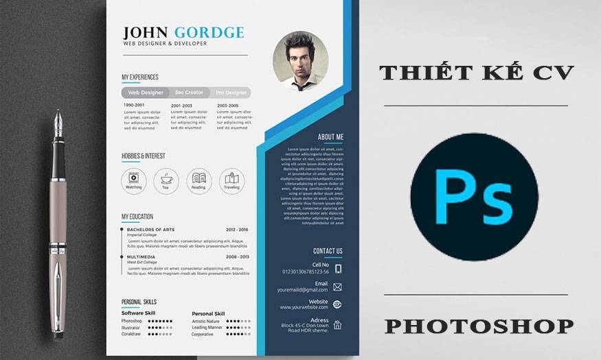 CV thiết kế bằng Photoshop - Công cụ giúp bạn khẳng định thương hiệu cá nhân