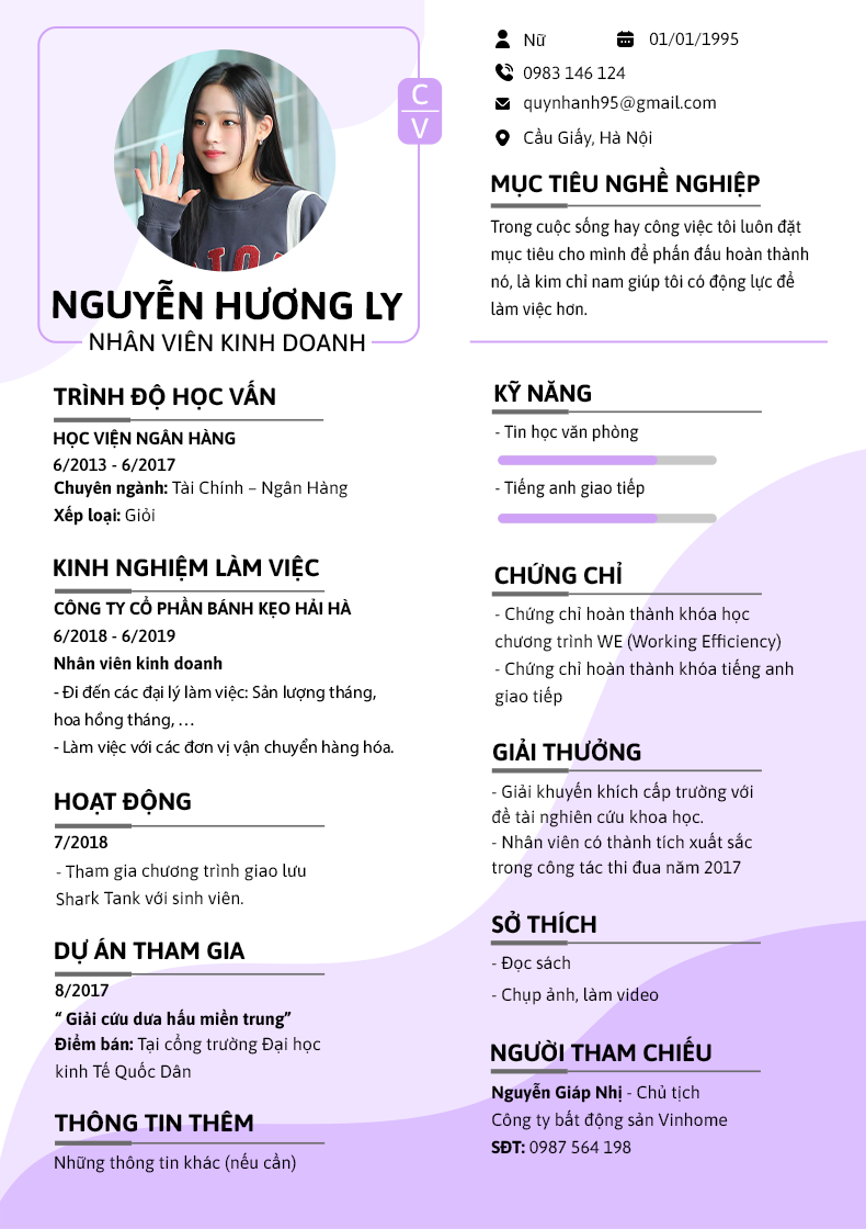 CV Kinh doanh 03