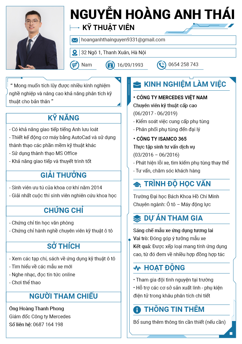 CV Kỹ thuật