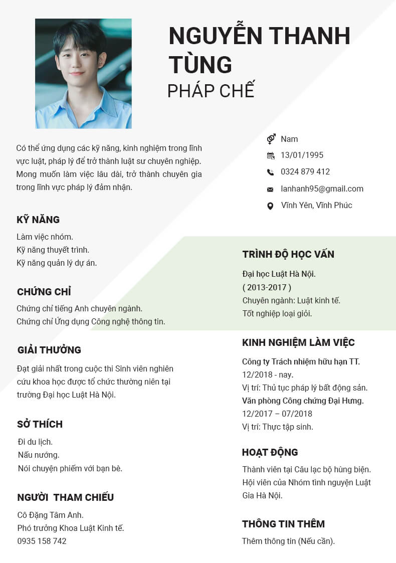 CV Pháp chế