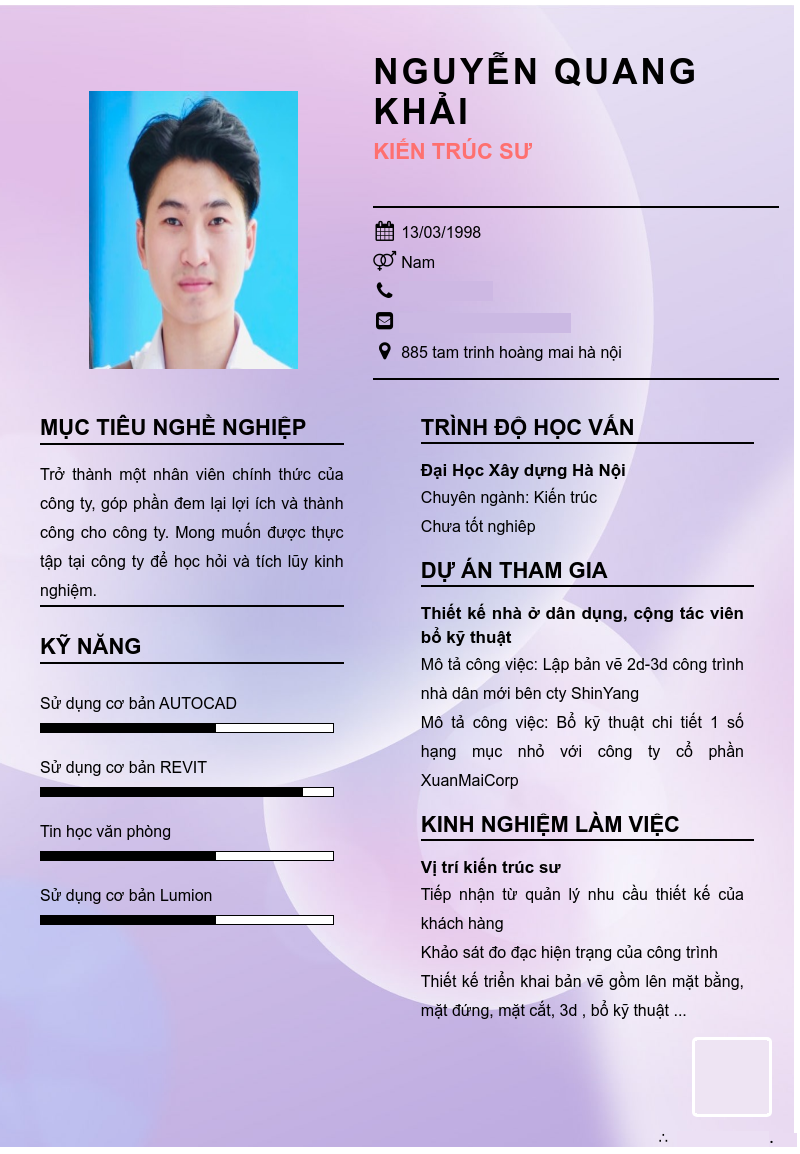 CV ứng viên