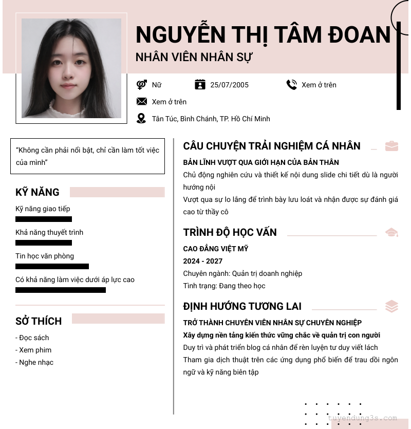 CV ứng viên