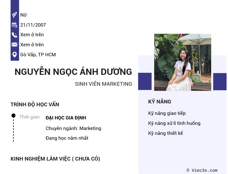 CV ứng viên