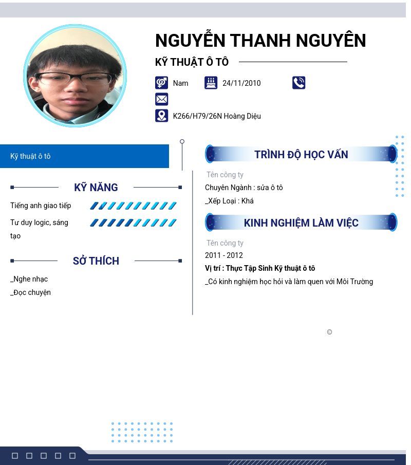 CV ứng viên