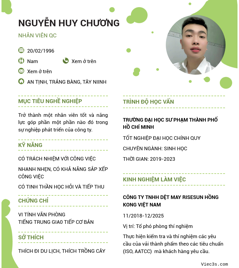 CV ứng viên