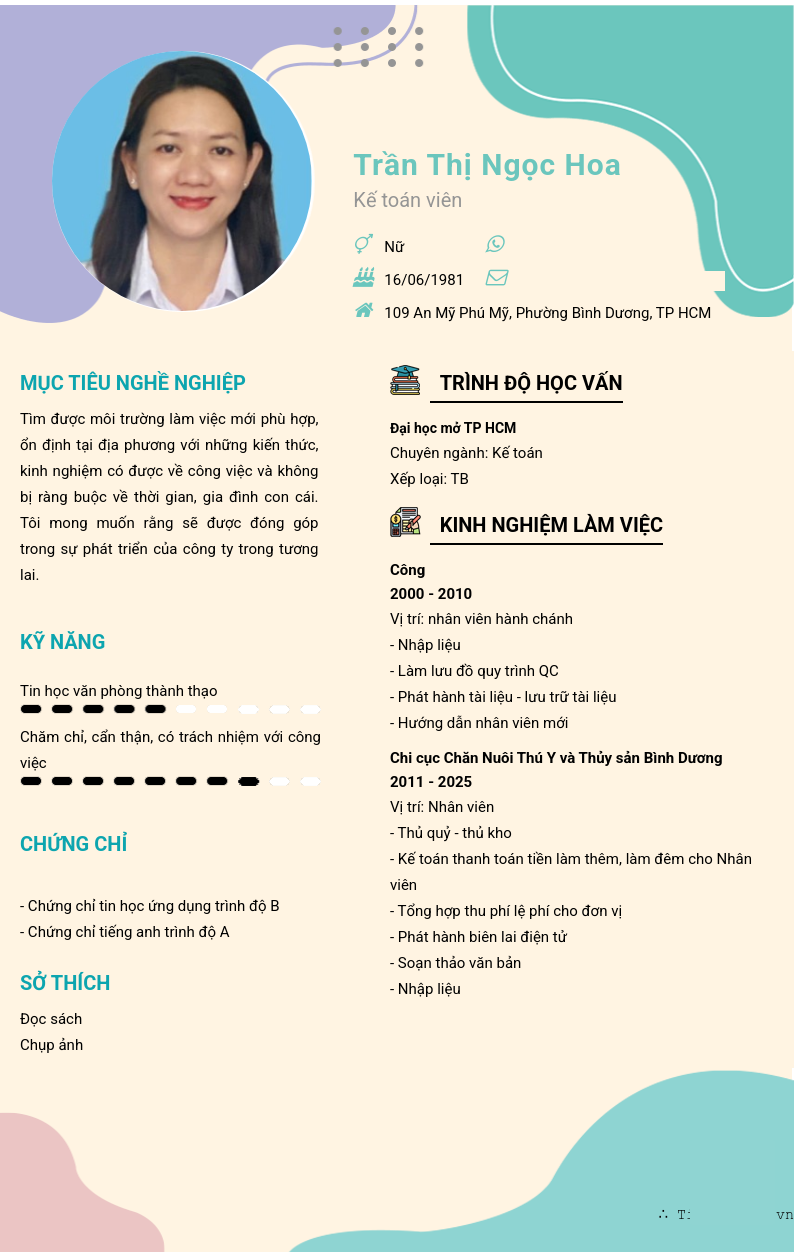 CV ứng viên