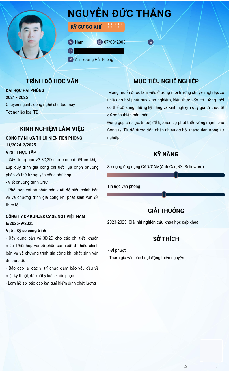 CV ứng viên