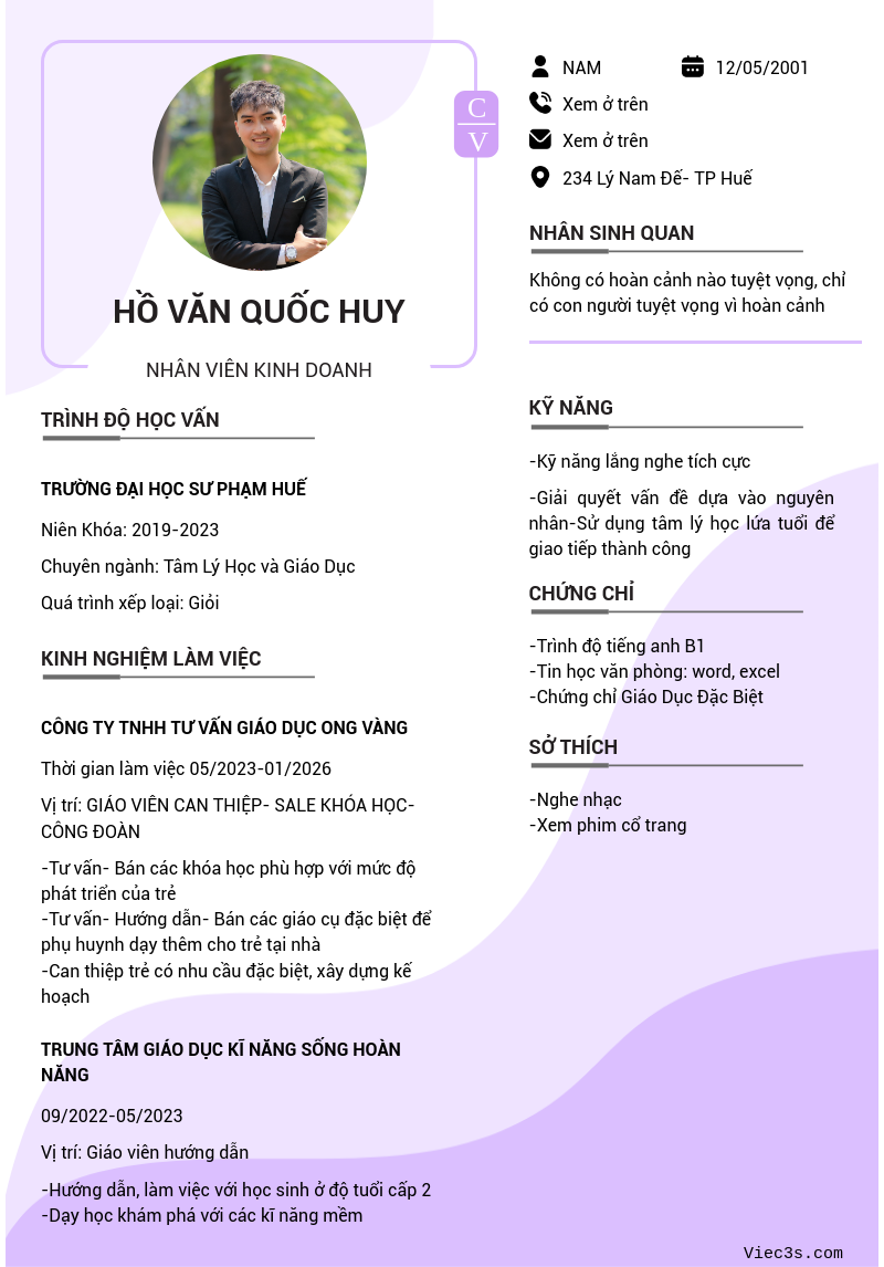 CV ứng viên