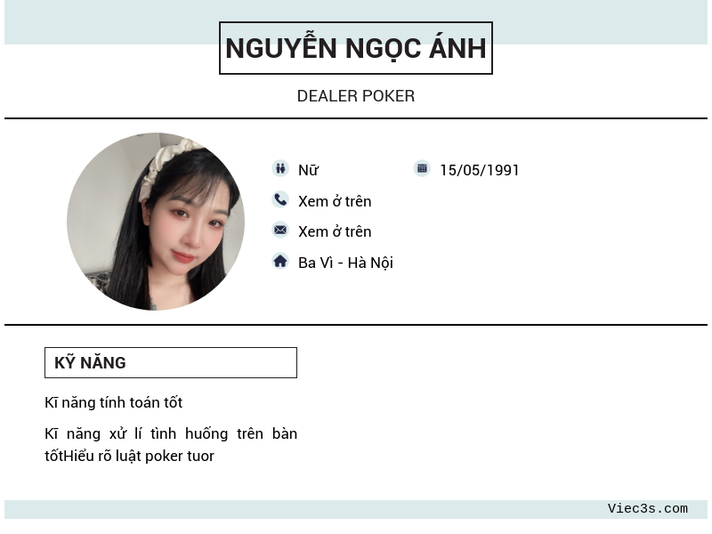 CV ứng viên