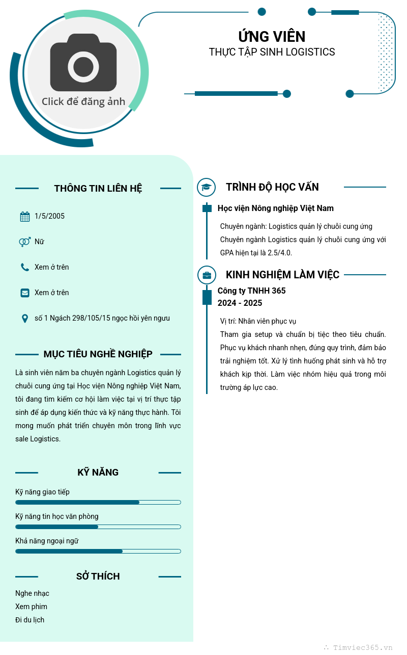 CV ứng viên