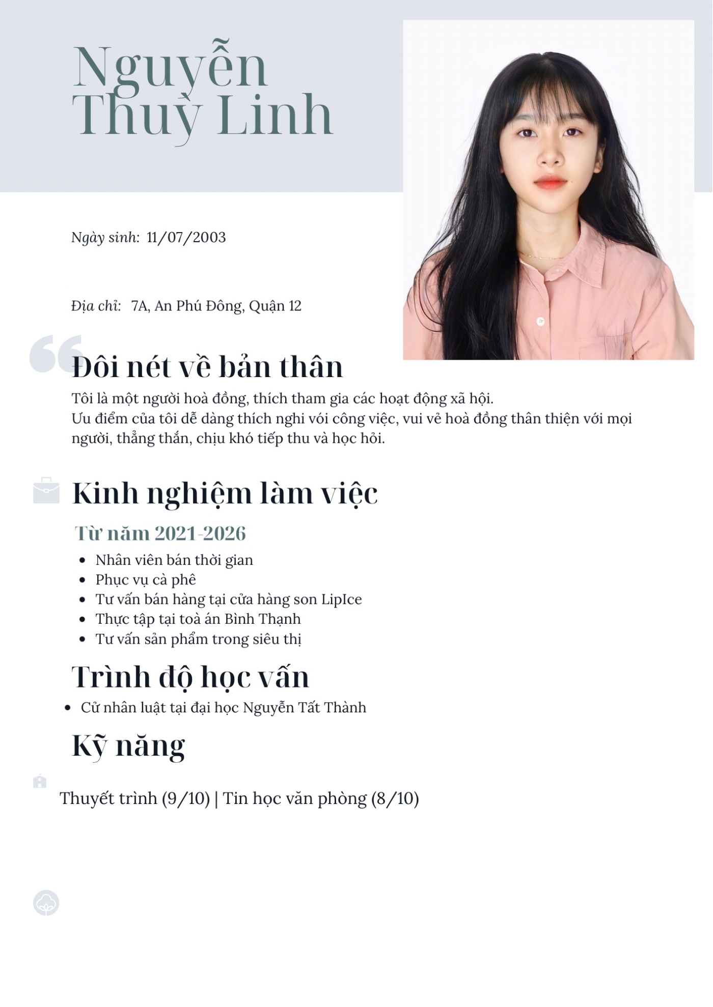 CV ứng viên