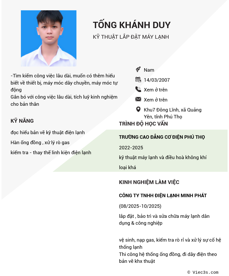 CV ứng viên