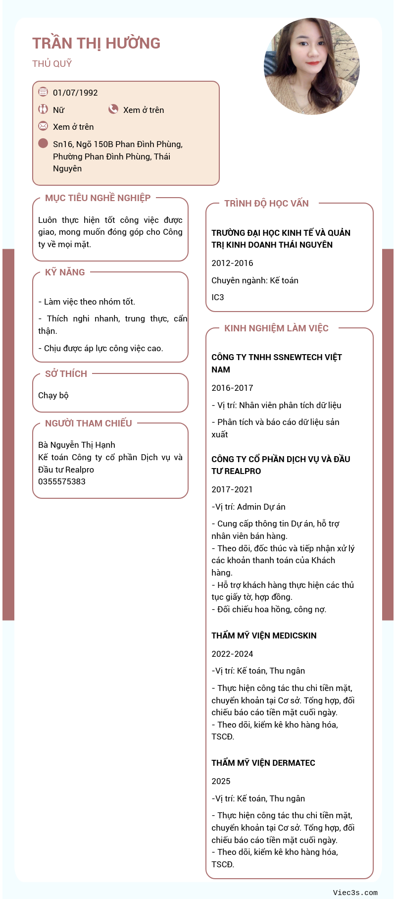 CV ứng viên