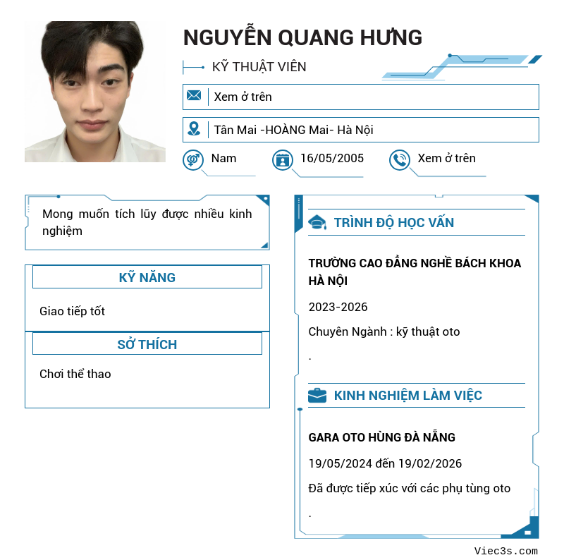 CV ứng viên