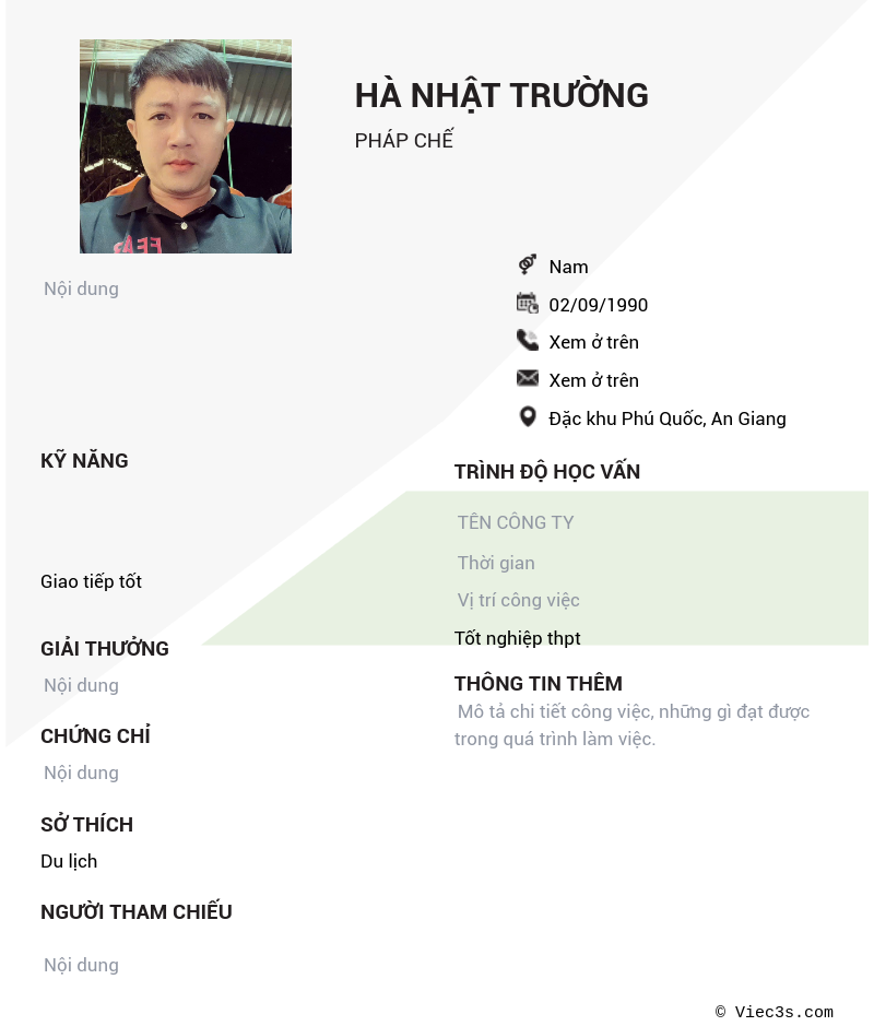 CV ứng viên