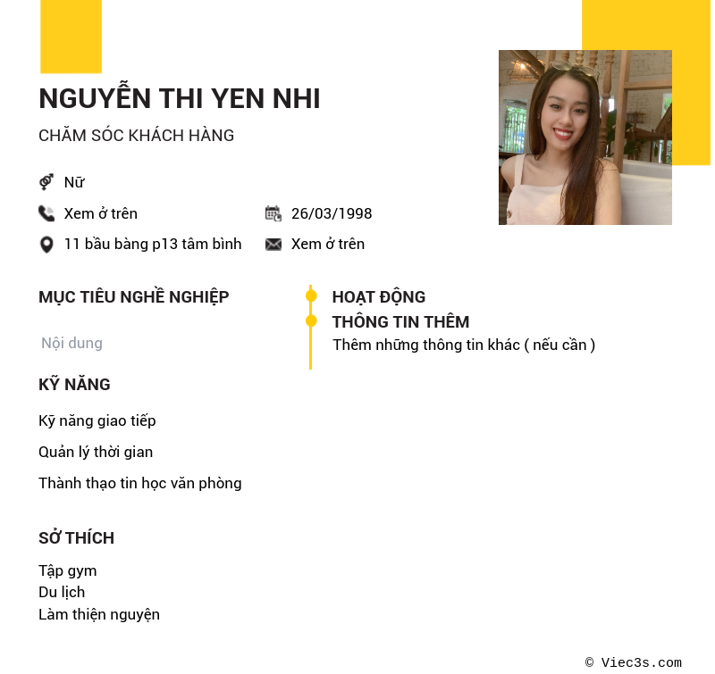 CV ứng viên