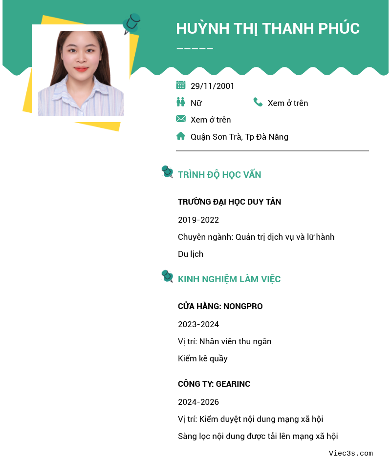 CV ứng viên