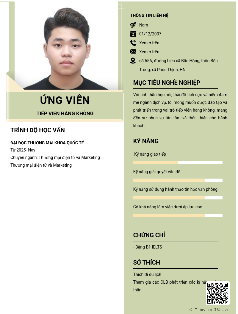 CV ứng viên