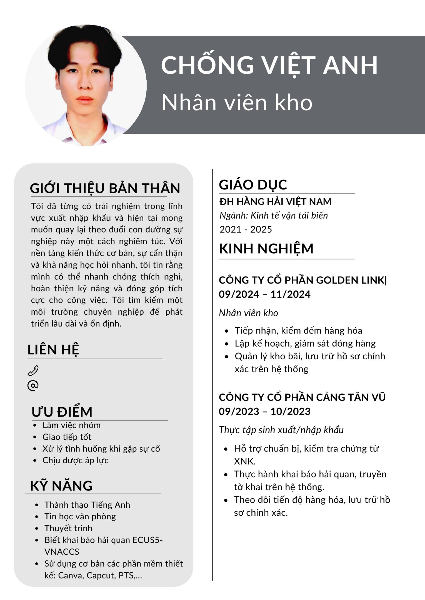 CV ứng viên