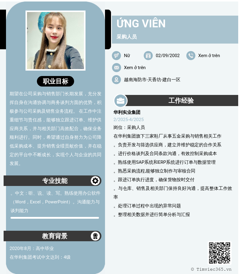 CV ứng viên