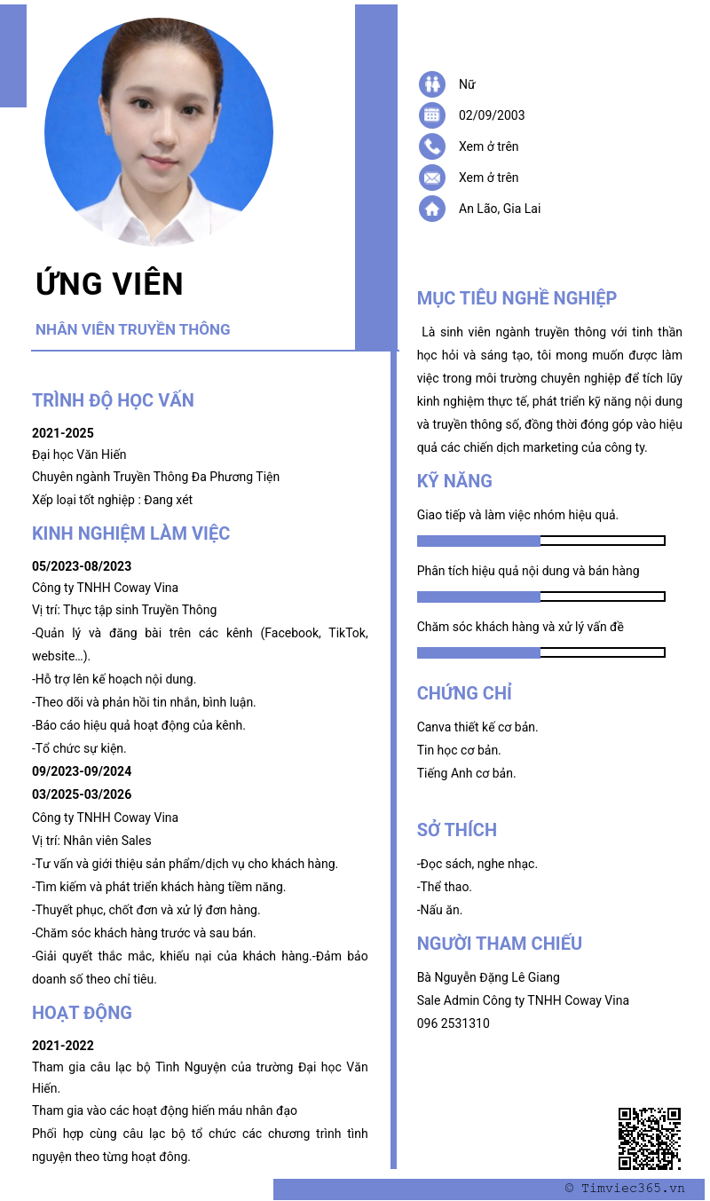 CV ứng viên