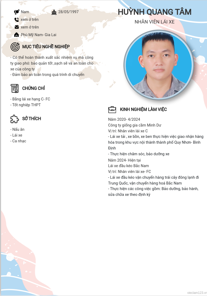 CV ứng viên