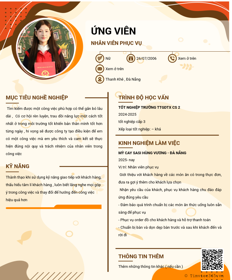 CV ứng viên