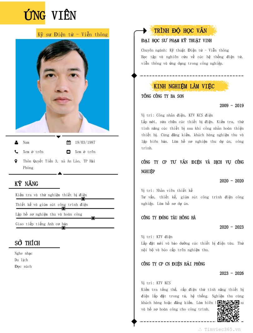 CV ứng viên