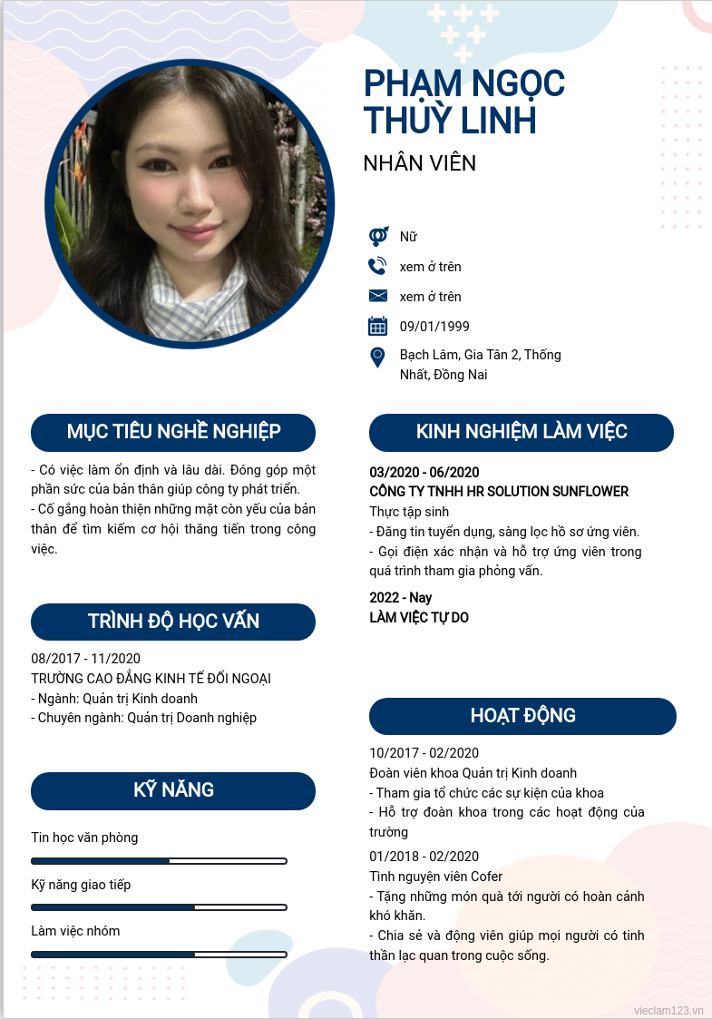 CV ứng viên