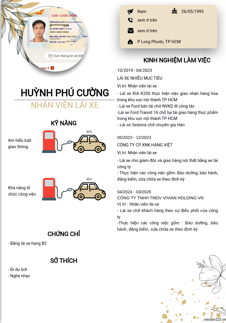 CV ứng viên