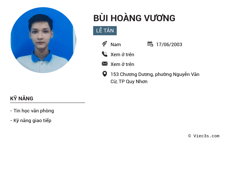 CV ứng viên