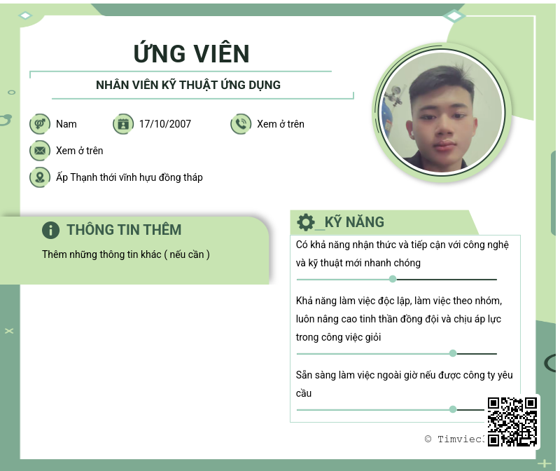 CV ứng viên