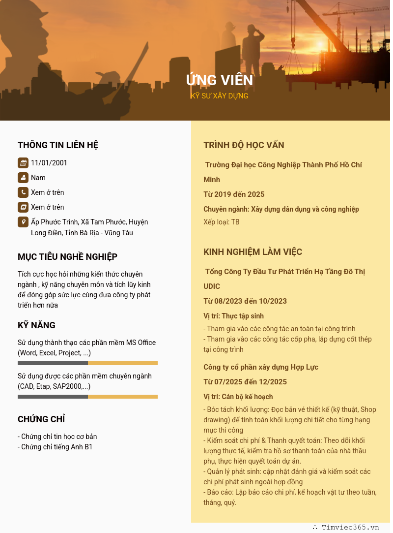 CV ứng viên