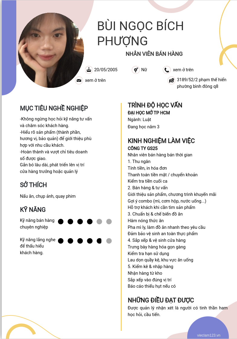 CV ứng viên