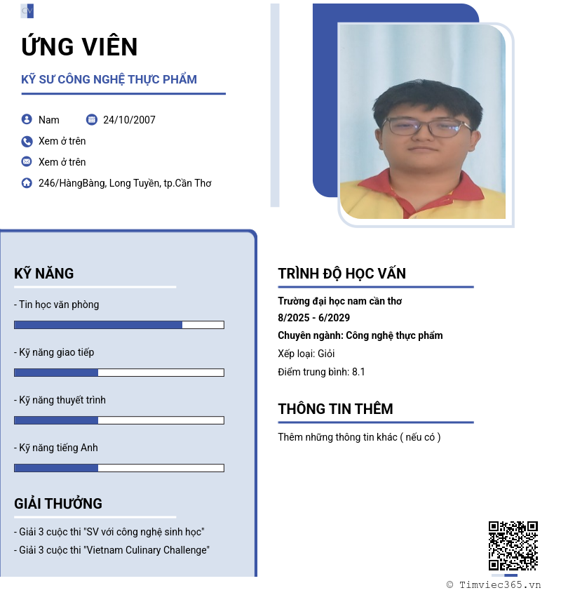 CV ứng viên