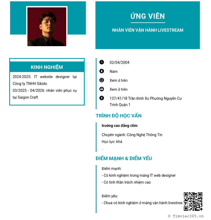CV ứng viên
