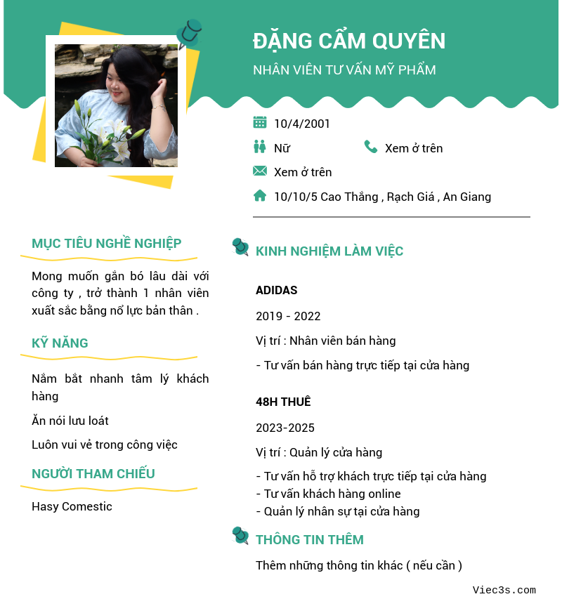 CV ứng viên