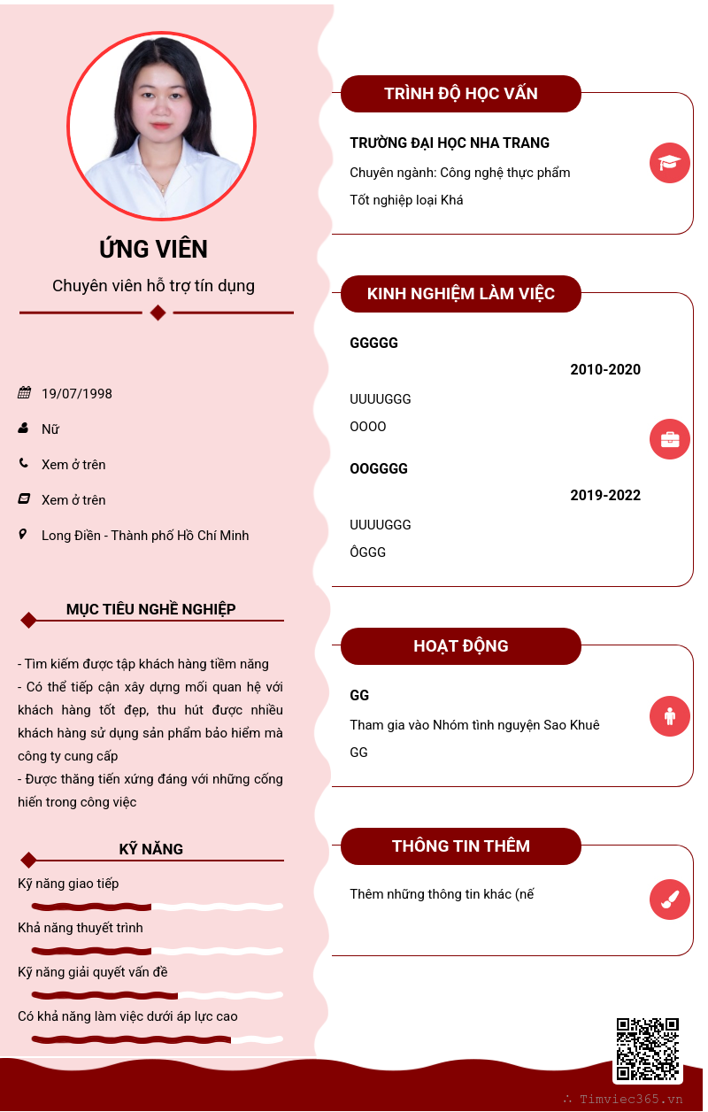 CV ứng viên
