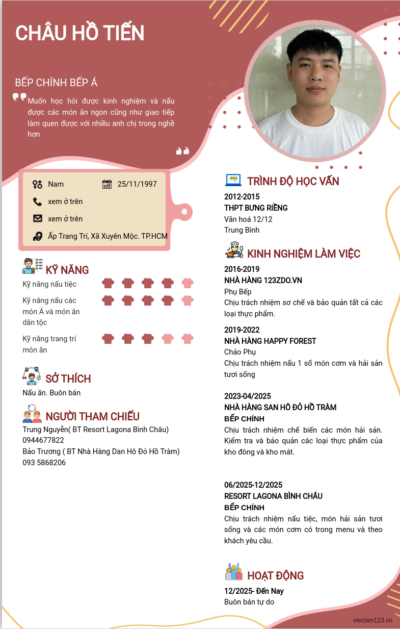 CV ứng viên