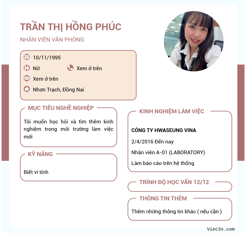 CV ứng viên