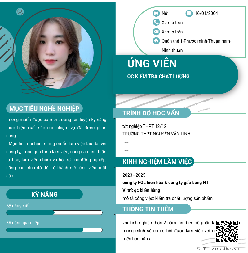 CV ứng viên