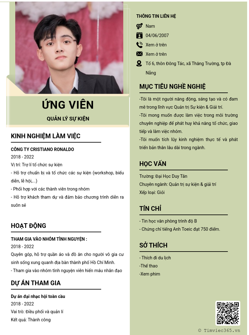 CV ứng viên