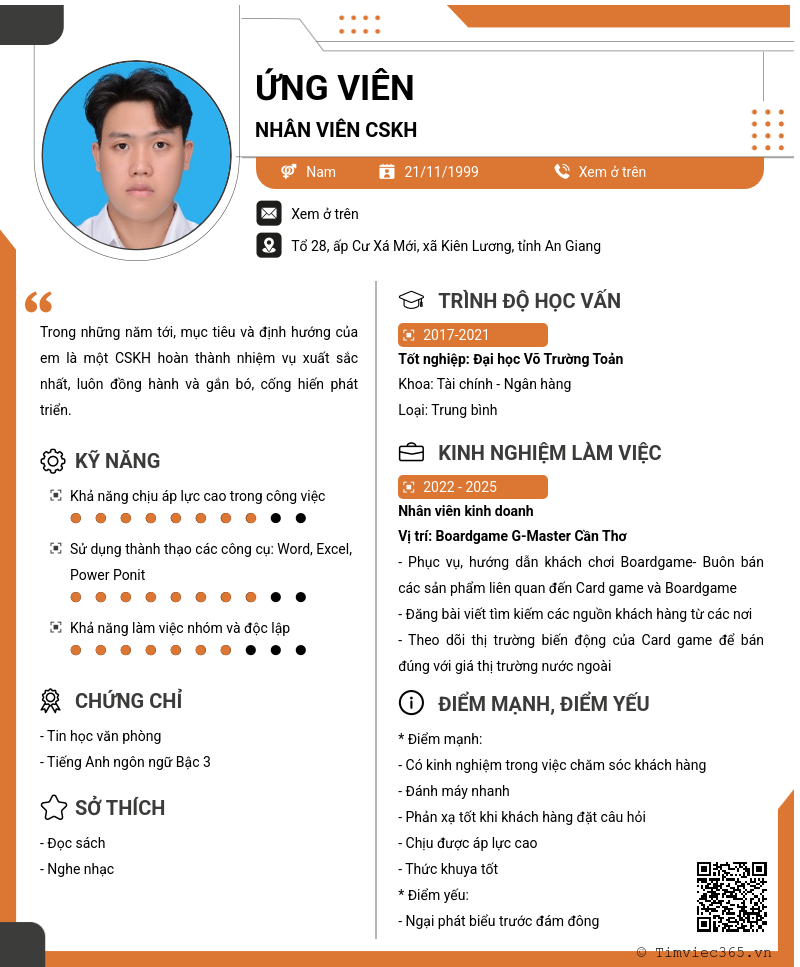 CV ứng viên