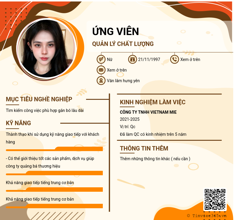 CV ứng viên