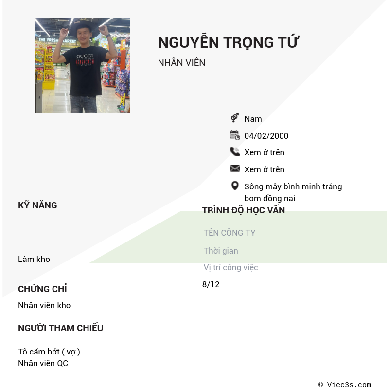 CV ứng viên